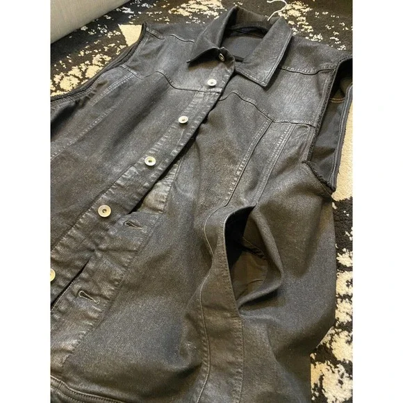Rick Owens DRKSHDW sleeveless denim jacket